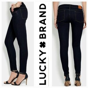 Lucky Brand Black Charlie Skinny Distressed Jeans Sz 25 NWT